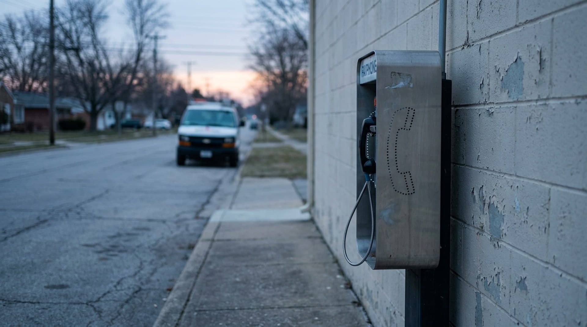 Google call-only ads are being retired in favor of responsive search ads with call assets An old stainless-steel payphone on a concrete wall on a quiet suburban street at dawn, representing Google retiring call-only ads
