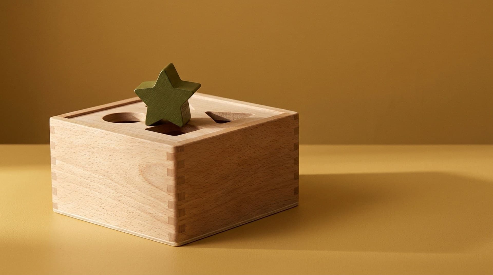 The star doesn't fit the square: why n8n's Structured Output Parser rejects model output A beech-wood shape sorter on a mustard yellow surface with an olive green star block tilted over a square hole it can't pass through, a metaphor for an n8n Structured Output Parser rejecting model output that doesn't fit the schema