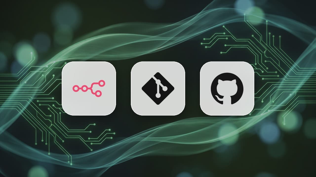 n8n version control with GitHub The n8n, Git, and GitHub logos in a row, representing Git-based version control for self-hosted n8n workflows