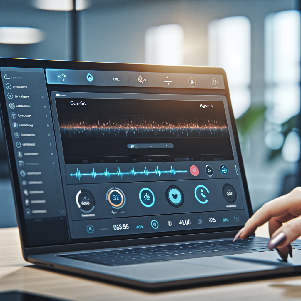 Developer reviewing Retell AI dashboard showing live call transcripts and performance metrics on laptop screen
